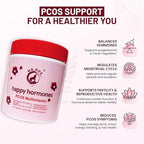 PCOS Multivitamin for Women – Happy Hormones Formula – Myo & D-Chiro Inositol 40:1, Omega-3, Vitamin D3, Zinc & Magnesium – 120 Vegan Capsules