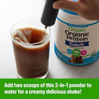 Orgain Organic Vegan Protein Powder + Oat Milk, Chocolate - 20g Plant Based Protein, Gluten Free, No Dairy, Soy or Lactose Ingredients, Low Sugar, Non-GMO, Kosher, For Shakes & Smoothies - 1.05lb