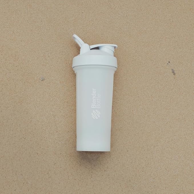 BlenderBottle Classic V2 Shaker Bottle Perfect for Protein Shakes and Pre Workout, 32-Ounce, White