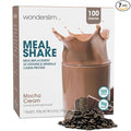 WonderSlim Meal Replacement Shake, Mocha Cream, 15g Protein, 24 Vitamins & Minerals, Gluten Free (7ct)