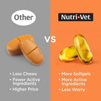 Nutri-Vet Fish Oil Supplement for Dogs,Omega 3,Fish Oil for Dogs,Pet Supplies,Pet Vitamins and Supplements,EPA DHA Formula,Puppy Vitamins,Shed Control,New Puppy Essentials,100 Count (Pack of 2)