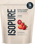 Isopure Low Carb 100% Pure Whey Isolate Protein Powder, Lactose Free, Gluten Free, With Vitamins, Strawberry, 25g Protein Per Serving, 1 Lb, 14 Servings (Packaging May Vary)