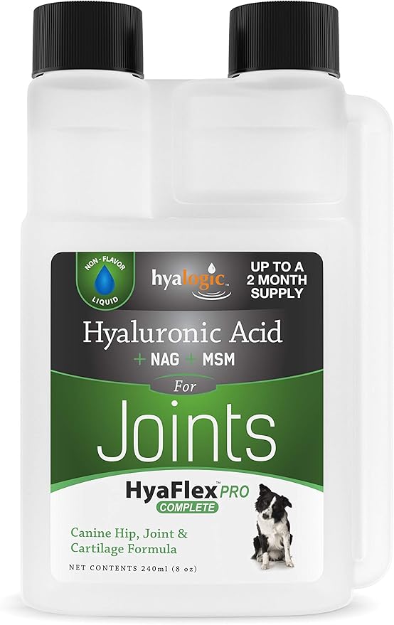 Hyalogic HyaFlex PRO – Hyaluronic Acid Joint Supplement for Dogs – Glucosamine & MSM Hip & Joint Support – for Dog Joints – 30-60 Day Supply - 240ml