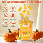 Pumpkin Seed Oil with Saw Palmetto: Pumpkin Seed Oil Gummies Extract Sugar-Free 3000mg Per Serving for Hair Growth Urinary Bladder & Prostate Health Non-GMO