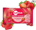 SaltStick Energy Gummies with Electrolytes, Strawberry, Easy to Chew Electrolyte Gummy, 10 Packs, 80 Gummies