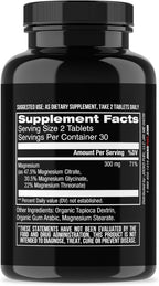 Jocko Fuel Magnesium Complex Supplement - Magnesium Glycinate, Citrate, & Taurate Capsules Dietary Supplement for Muscle Recovery & Relaxation, Heart, Nerve, Bone Support, & Sleep 30-Day Supply
