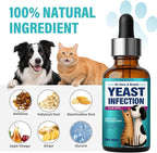 Yeast Infection Treatment for Dogs, Dog Ear Infection Treatment, Prevention & Treatment of Skin & Ear Tract Infections - for Dogs & Cats, 2Fl Oz