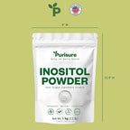 Purisure Inositol Powder, 1 kg, Fertility, Hormonal Balance and Ovarian Support, Pure Inositol Powder, Inositol Supplement to Support Energy and Brain Wellness, Vegan, Non-GMO, 2000 Servings