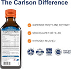 Carlson - The Very Finest Fish Oil, 1600 mg Omega-3s, Liquid Fish Oil Supplement, Norwegian Fish Oil, Wild-Caught, Sustainably Sourced Fish Oil Liquid, Orange, 6.7 Fl Oz