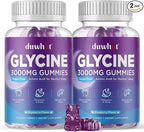duwhot Glycine Gummies, 3g(3000 mg) Glycine Supplements for Sleep, Detox, Relax, Nerve Support, Blueberry Flavor, Sugar-Free, Vegan, Non-GMO, Gluten-Free, 120 Ct.