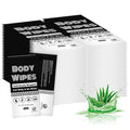 Individually Wrapped Body Wipes Bulk Bath Wipe, Women Men Large Adult Disposable Body Shower Wipes No Rinse-Free Bathing Cloths Wipe for Outdoors After Gym Camping Travel (100, Black, 12 x 10.3 in)
