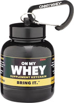 OnMyWhey - Protein Powder and Supplement Funnel Keychain, Portable to-Go Container for The Gym, Workouts, Fitness, and Travel - TSA Approved, Classic 3-Pack