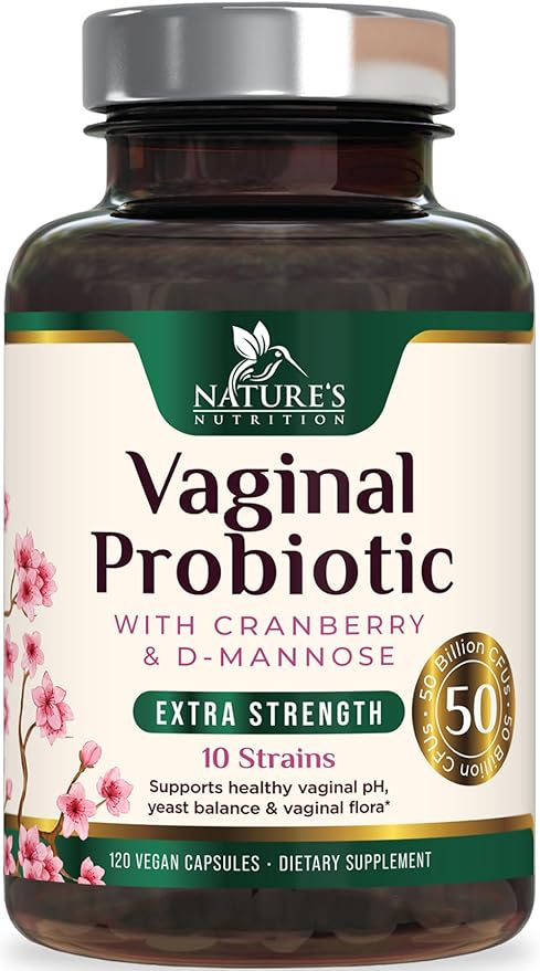 Probiotics 50 Billion CFU per Serving - 10 Strains & Prebiotics - Supports Women's pH Balance, Digestive, UT & Feminine Health - SVag Women Health Supplements - Shelf Stable Bottled USA - 120 Capsules