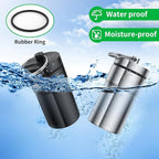 Urekt Portable Pill Case Keychain (2 Pack), Large Waterproof Aluminum Pill Box for Round Glucose Tablets & Critical Medicine, Small Pill Holder Travel Pill Container Bottle with Carabiners
