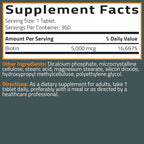 Bronson Biotin 5,000 MCG Supports Healthy Hair, Skin & Nails & Energy Production - High Potency Beauty Support - Non-GMO, 360 Vegetarian Tablets