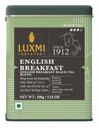 Luxmi Estates Tale of Two Estates English Breakfast Tea 100g/3.52oz (50 Cups) | Darjeeling Assam Black Tea Blend | Smooth Robust Caffeinated