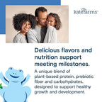 KATE FARMS Organic Plant Based Pediatric 1.2 Sole Source Vanilla Nutrition Shake, 12g of protein, 27 Vitamins and Minerals, Meal Replacement Drink for Kids, Non-GMO, 8.45 Fl oz (Pack of 12)