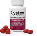 Cystex Cranberry Urinary Health Supplement - 3-in-1 UTI Protection with Probiotics, Prebiotics, & Vitamin C - Supports Vaginal pH, Yeast Balance, & Urinary Health - Fast-Acting - Sugar-Free - 75-Count
