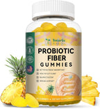 Totaria 9-in-1 Probiotic Fiber Gummies for Adults Teens 16G Fiber per Serving, Psyllium Fiber Supplement with 5 Billion CFU Bacillus Coagulans, Inulin, ACV for Digestion Gut Immunity - 60 Gummies