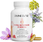 Total Menopause Formula 17-in-1 Support Supplement for Women with Ashwagandha, Black Cohosh, Maca, Probiotics, Vitamins D3, B6, B12 for Balance, Vitality & Mental Clarity | 60 Capsules