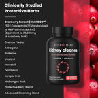 Kidney Cleanse Detox | 22-in-1 Kidney Support Supplement | 25,000mg Cranberry Pills Extract | Extra Strength Repair & Flush Premium Formula | Urinary Tract Health for Women & Men | 60 Vegan Capsules