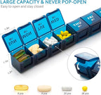XL Monthly Pill Organizer 1 Time a Day, 4 Week Pill Case Compartments, Yaklim Weekly Vitamin Organizer Extra Large, Medicine Container for Daily Pill Keeper
