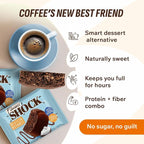 Fitness SHOCK Coconut Protein Brownie - No Added Sugar, 7.5g Protein, Low Carb Guilt-Free Dessert - 0g Added Sugar, 10g Net Carbs, 5g Fiber, Non-GMO, Almond Flour - 10 x 50g