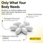 Magnesium Glycinate Gummies 400mg - Sleep Gummies for Kids & Adults - Magnesium Glycinate Chewable High Absorption for Muscle Recovery, Better Sleep & Relaxation (Magnesium Glycinate Softgels)