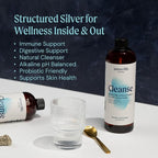 Ameo Life Colloidal Silver Liquid 30 PPM - Alkaline Structured Silver Water for Daily Immune Support & Gut Health, pH Balanced Colloidal Silver 30ppm Solution, 16 oz