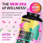 SonoHealth BioBloom Vaginal Probiotics for Women | pH Balance with Prebiotics & Lactobacillus Probiotic Blend Women's Vaginal Health Supplement | Promote Healthy Vaginal Odor & Flora (30 Servings)