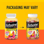 Airborne Kids 500mg Vitamin C Gummies, Kids Immune Support Zinc Gummies with Powerful Antioxidants VIT C & E - 63 Gummies, Assorted Fruit Flavor (Pack of 3)