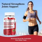 Glucosamine Chondroitin Gummies with MSM & Elderberry Extra Strength - Joint Support, Antioxidant Immune Support Supplement for Adults, Men & Women Minerals, coenzyme Q10, DHA - 60 Raspberry Gummies