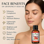 Pure Carrier and Essential Oils for Skin Care, Hair, Body Moisturizer for Face-Anti Aging Skin Care (Grapefruit Seed Oil Organic, 4oz)