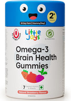 Little Joys DHA Omega 3 Brain Gummies for Kids | for Toddlers Aged 2-6 Years | 30-Day Pack | Plant Based, Sugar Free Omega 3 Supplements | Multivitamin Gummies for Kids | Travel-Friendly