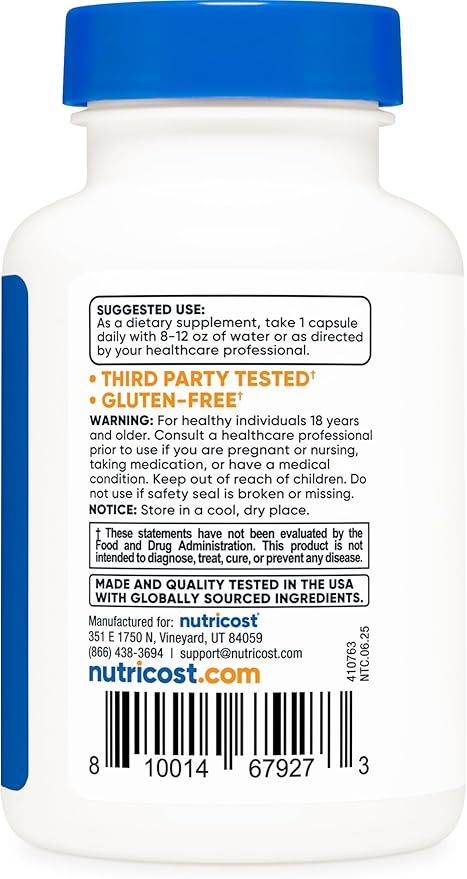 Nutricost KSM-66 Ashwagandha Root Extract 600mg, 60 Veggie Caps (3 Bottles) - 5% Withanolides - with BioPerine