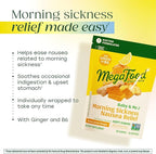 MegaFood Baby & Me Prenatal Morning Sickness Relief, Ginger Chews, with Vitamin B6, Made Without 9 Food Allergens, Honey Lemon Ginger Flavor, 30 Chews (Pack of 2)