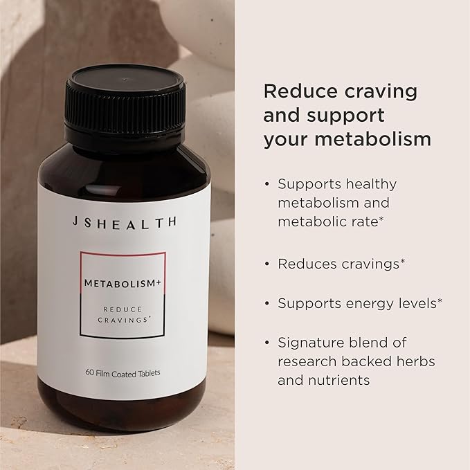JSHealth Metabolism Supplement. Chromium for Healthy Blood Sugar and Cravings Support. with Zinc, Magnesium, Cinnamon, Gymnema. By Nutritionist Jessica Sepel (60 Tablets)
