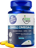 Vegan Omega 3 Supplement – Algae Omega 3 with DHA EPA DPA – Vegan Capsules from Algal – Fish Oil Alternative – Plant-Based Algae Oil Formula – Non-GMO, Carrageenan-Free (180 Capsules, 3 Month Supply)