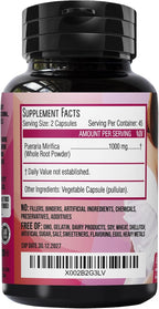 Pueraria Mirifica Capsules 2000mg Daily - Breast Enhancement Pills and Estrogen Supplement for Women and Men, Breast Enlargement Pills for Women and Transgender - Breast Growth Breast Enhancer