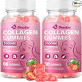 Sugar-Free Multi Collagen Gummies for Women & Men – Types I, II, III, V, X with Biotin, Vitamin C & Zinc for Hair, Skin & Nails | Strawberry Flavor | 120 Gummies