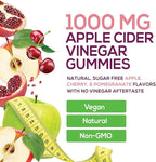 Apple Cider Vinegar Gummies 1000mg Per Serving - Sugar Free ACV Gummy Vitamins Supplement with Vitamin B12 for Energy - Keto Friendly Digestion, Detox, Cleanse Support, Vegan, Non-GMO - 120 Gummies