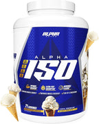 Alpha Supps ISO, Low Carb 100% Whey Protein Isolate Powder, 25 Grams Per Serving, Helps Support Muscle Growth, Low Sugar and Gluten Free (Vanilla Ice Cream, 5 lb)
