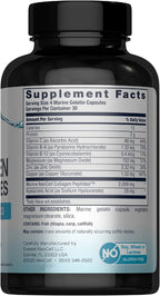 NeoCell Marine Collagen Peptides Capsules | 120 Pills | with Hyaluronic Acid | Plus Vitamin C | for Women and Men