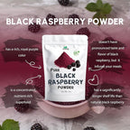 Black Raspberry Powder 8 oz, Natural Powder for Beverages, Cooking