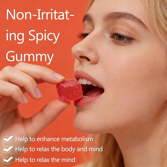 Spicy Blocks for Couples - Peach Flavor Intimacy Gummies, with Maca and Traditional Botanicals, Romantic Mood Enhancer for Women & Men (1)
