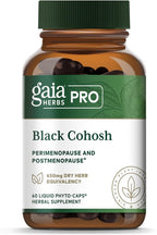 GAIA HERBS PRO Black Cohosh PRO - Healthy Perimenopause & Post Menopause Support Supplement* - Women's Health Supplement with Black Cohosh Root Extract - Vegan - 60 Liquid Phyto-Caps (60 Servings)