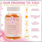 Prenatal Vitamins for Women – Complete Pregnancy Multivitamin - Folic Acid, Omega 3 DHA, Choline, Vitamin D – Essential Support for Mom's & Baby Brain Development - Tasty Orange Flavor - 120 Gummies