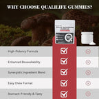 Mushroom Gummies with Lion’s Mane, Alpha-GPC & Rhodiola - 12 in 1 Mushroom Complex Supplement with Reishi, Cordyceps, Chaga & Turkey Tail – Brain Focus & Memory Support, 30 Servings