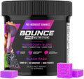 Bounce Pro Pre Workout Gummies – 70 Vegan Chewable Gummies with Caffeine, Lion’s Mane & L-Theanine for Energy, Focus & Endurance – Mushroom Preworkout for Men & Women – Black Razz Flavor