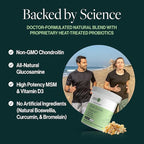 resO Bone & Joint Postbiotic for Women & Men - Natural Glucosamine & Chondroitin Supplement, Joint Health Support, Formula with Boswellia, MSM, & Vitamin D3, Gluten Free, Non GMO - 60 Capsules